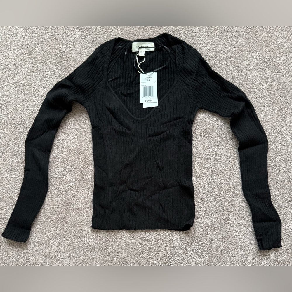 l*Space - Camryn Top - Ribbed - BLACK